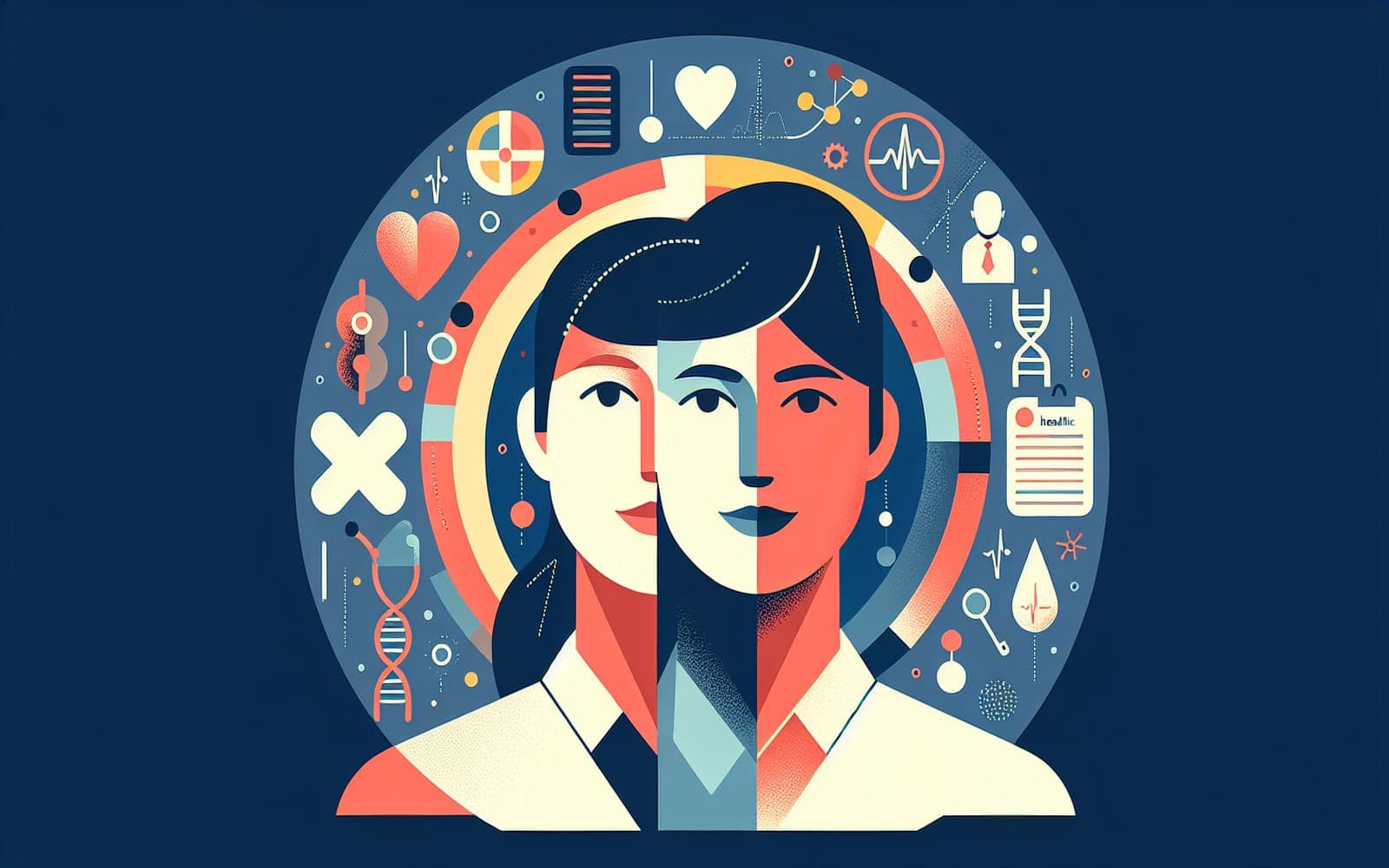 Factors that increase the risk of developing functional hypothalamic amenorrhea, including genetic predisposition and stress.