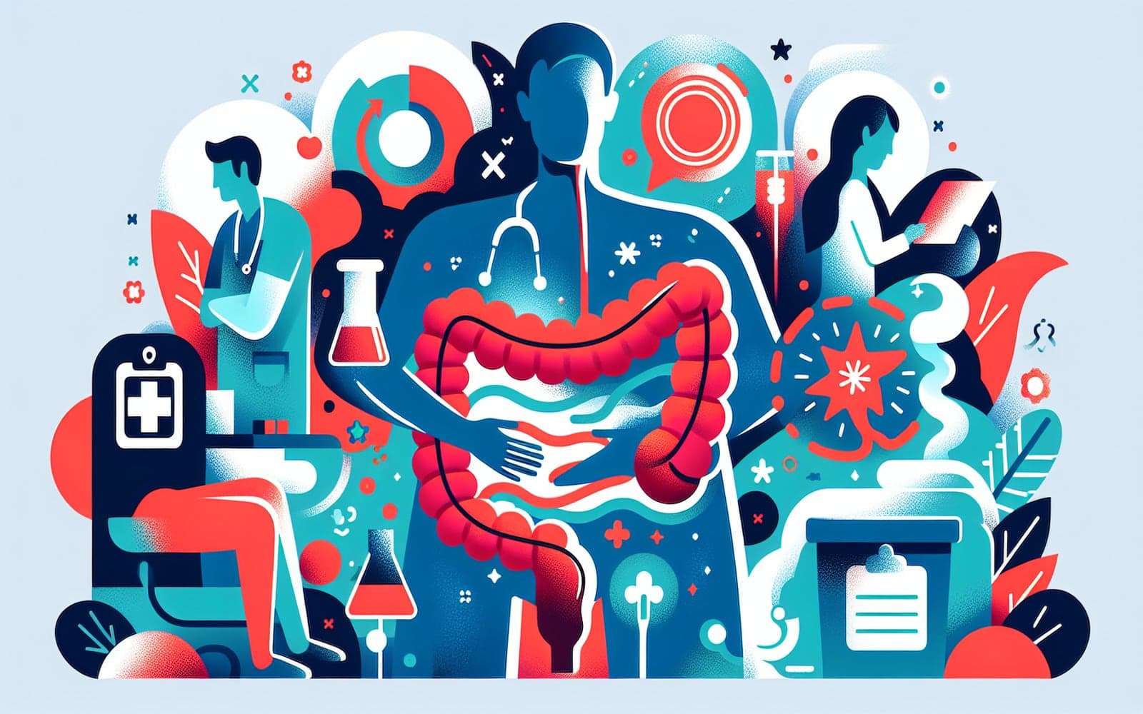 Intestinal ischemia is a condition characterized by reduced blood flow to the intestines, leading to severe abdominal pain and potential complications such as tissue death and sepsis.
