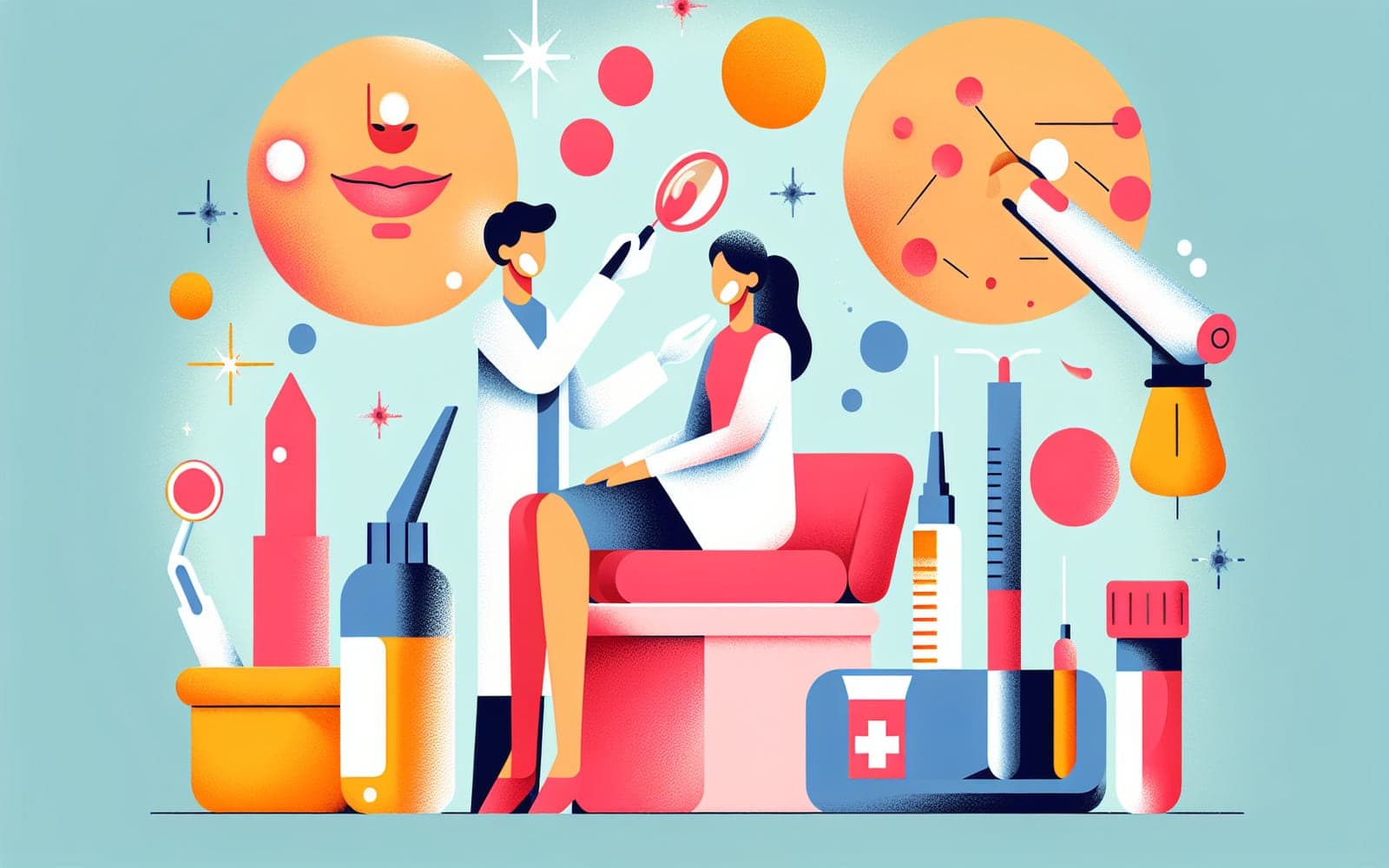 Perioral dermatitis is a skin condition presenting as inflamed bumps around the mouth, nose, or eyes, often diagnosed through clinical examination.