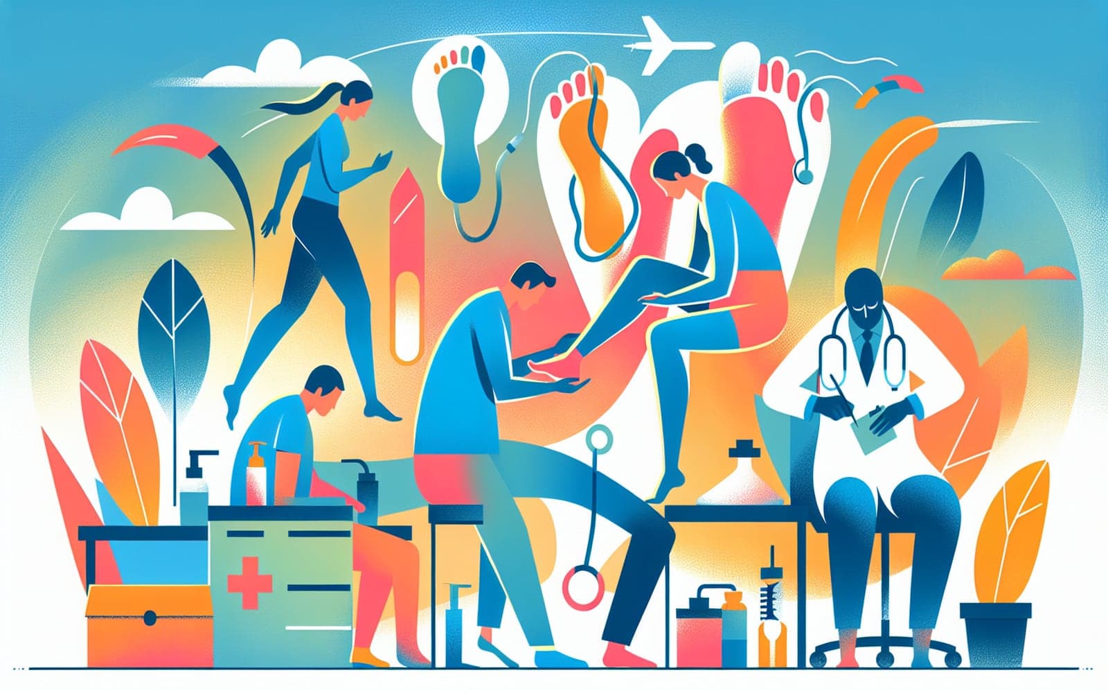 Strategies and practices to prevent diabetic foot ulcers, including daily foot care, regular check-ups, and lifestyle modifications.