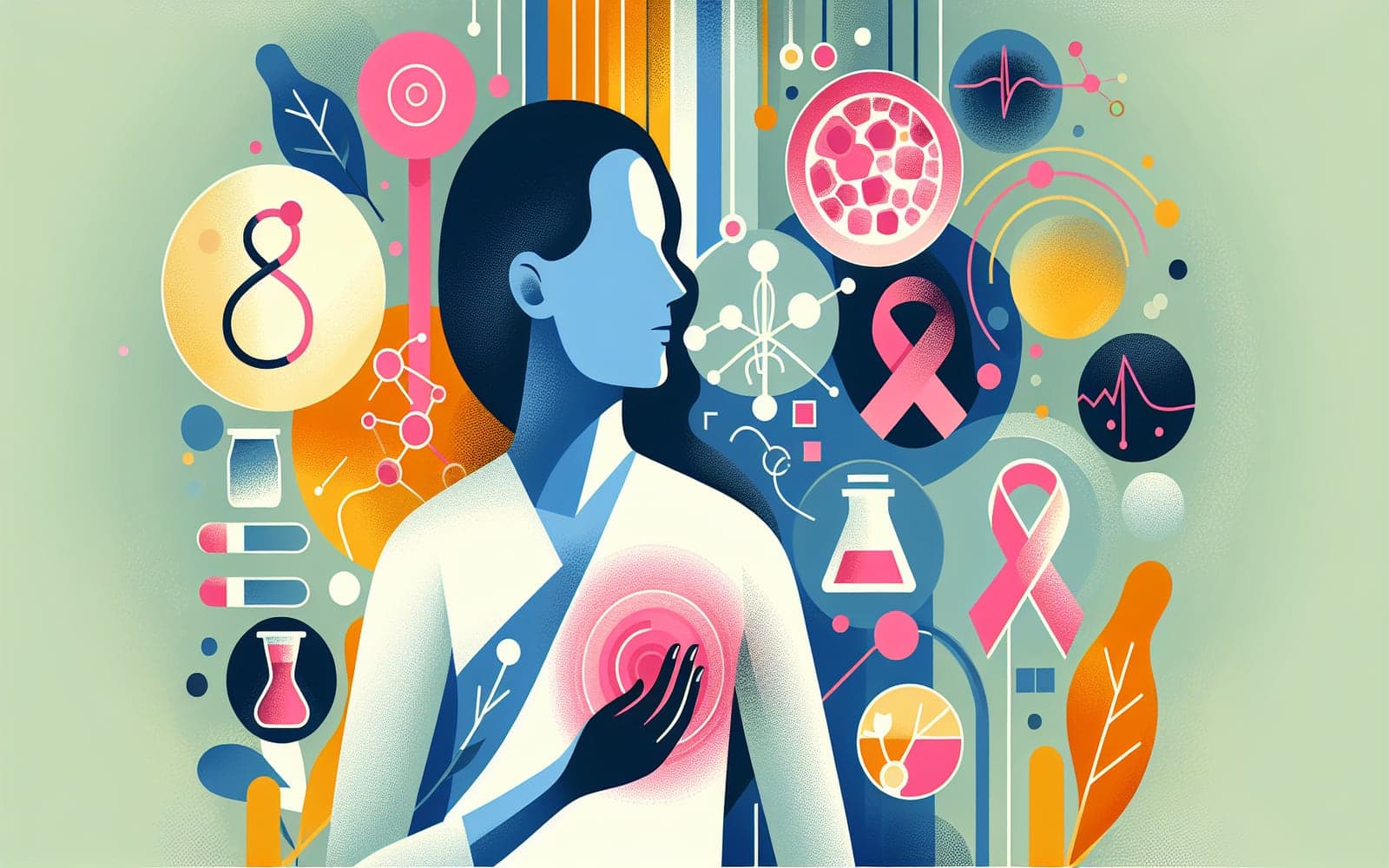 Risk factors affecting breast cancer treatment outcomes, including age, menopausal status, and obesity.