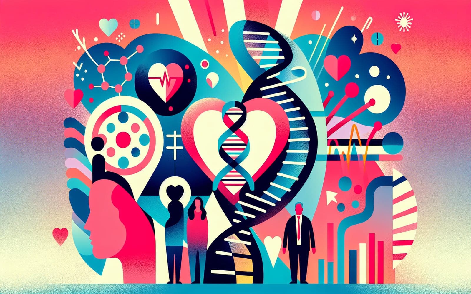 A condition in which certain genetic variations increase the likelihood of developing coronary heart disease.