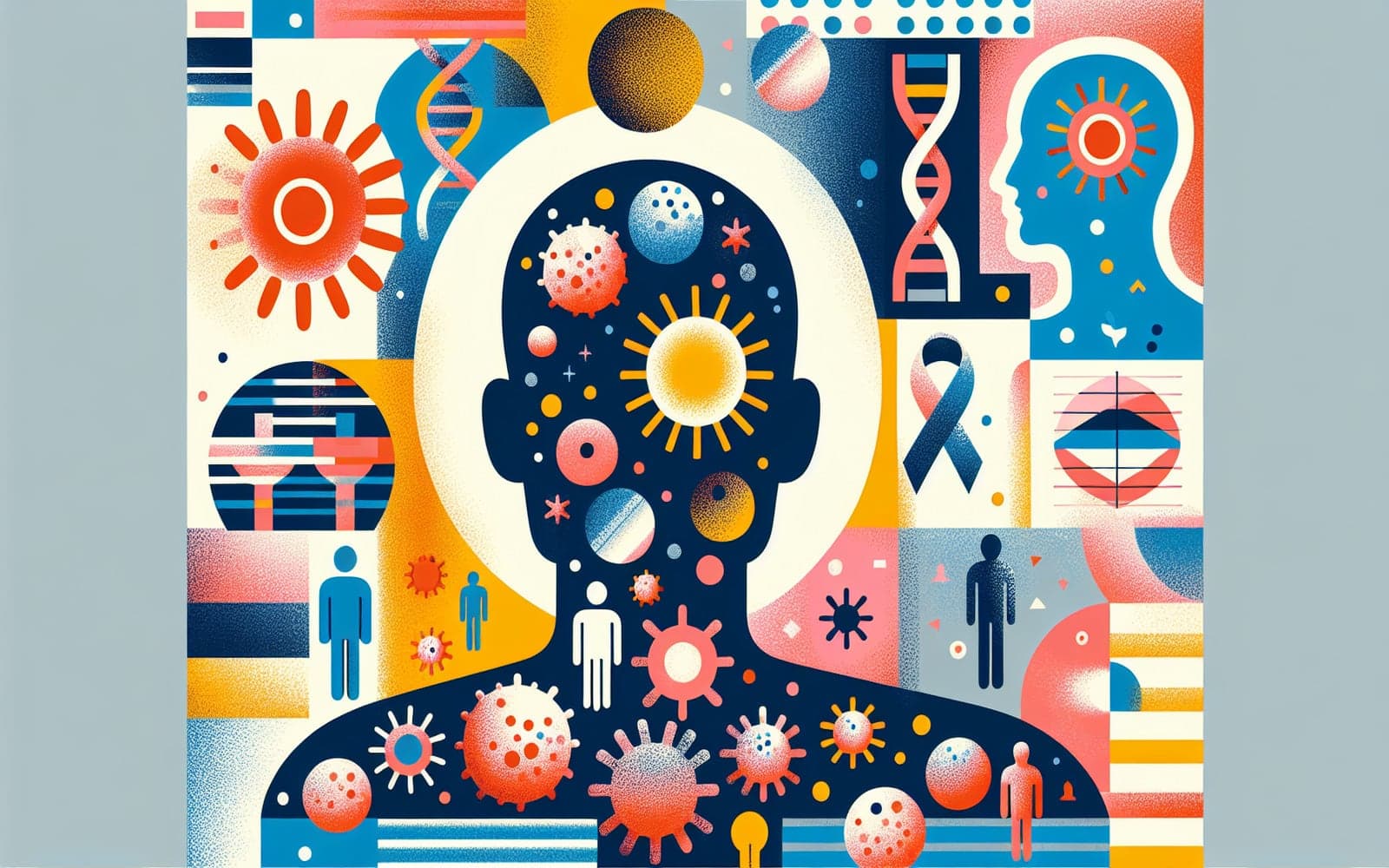 An overview of factors contributing to the development of Cutaneous Squamous Cell Carcinoma, including sun exposure, skin type, and HPV infections.