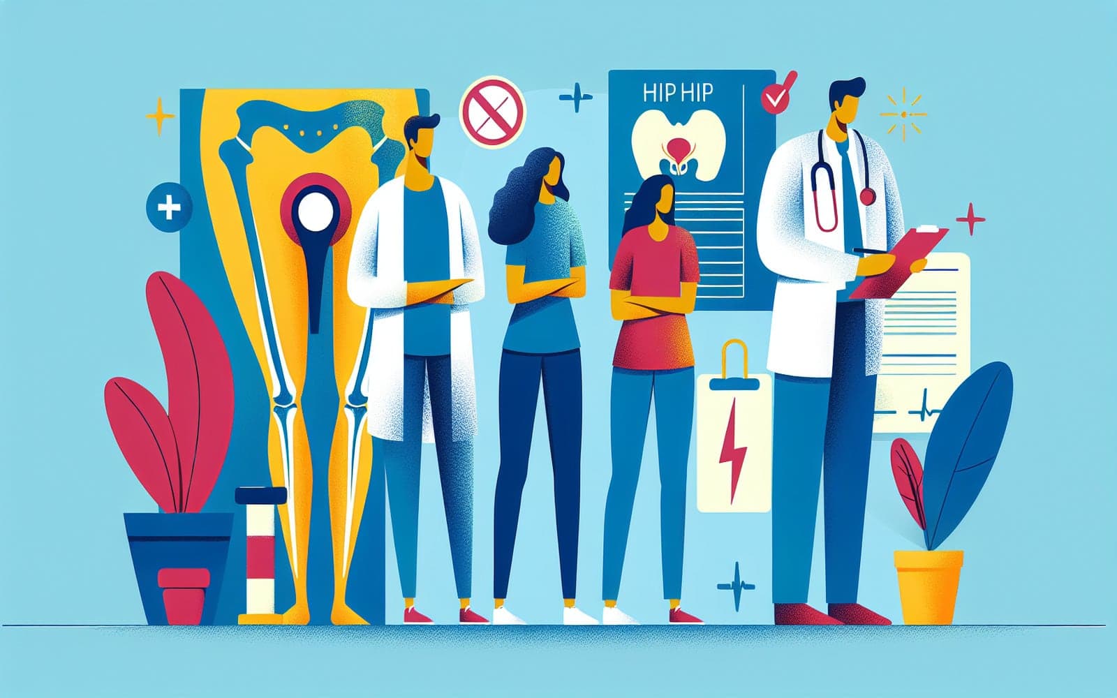 A comprehensive set of diagnostic tests including physical examinations, X-rays, and MRIs used to accurately diagnose hip pain.