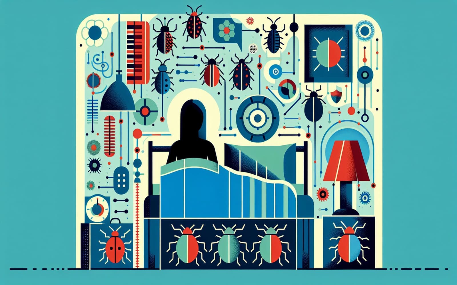 Bedbug bites are small, red, itchy bumps caused by the Cimex lectularius insect. These bites often appear on exposed skin areas and may form lines or clusters. Reactions vary from mild irritation to severe symptoms like blisters.